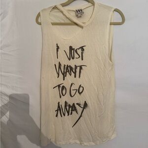 Haute Hippie Cream Sleeveless Top